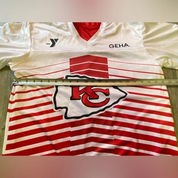 Kansas City Chiefs NFL Flag Football Jersey Youth Large Red Yellow Reversible - Picture 6 of 6